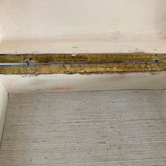 Vintage Italian Florentine Wooden Box w/Hinged Lid Gold Rectangle Chippy Italy - Picture 11 of 16